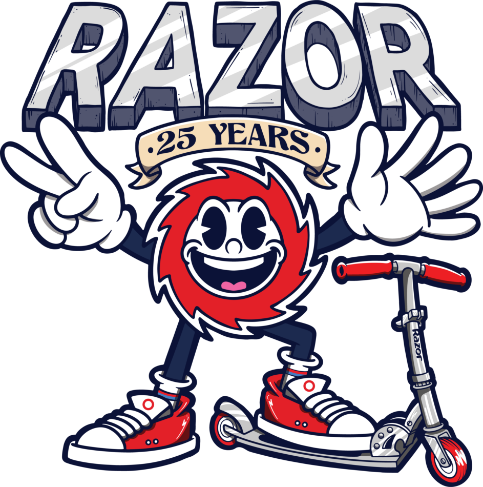 Limited Edition: Razor 25th Anniversary T-shirt feat. Buzz in Silver Image 1