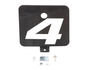 MX650 Number Plate with Hardware – Black/Teal